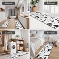 thumbnail image 5 of Black White Mushroom Sketch White Pattern Kitchen Rugs Sets Of 3,Kitchen Runner Rugs Non Skid Washable,Decorative Kitchen Floor Mats for Kitchen,Sink,Laundry,17"x30"+ 17"x47" + 17"x59", 5 of 6