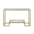 thumbnail image 3 of Pemberly Row Traditional 47" Brass Finish Metal/Glass Console Table, 3 of 7