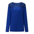 thumbnail image 4 of Blusa holgada con cuello redondo y empalme de lentejuelas de manga larga para mujer Pompotops gfhjh16165, 4 of 8