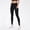 Black women high waisted leggings with pockets a1, variant on Cagogo Women Active High Waisted Leggings with Pockets Solid Slim Fit Workout Yoga Running Lounge Pants Sporty Long Tights for Gym Fitness, Black 2XL