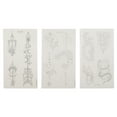 thumbnail image 1 of Unique Bargains 3 Pcs Realistic Fake Tattoos Plants Pattern Temporary Tatto for Adult Gray, 1 of 5