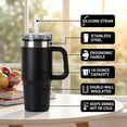 thumbnail image 5 of Ozark Trail 18 oz Stainless Steel Insulated Tumbler with Handle, Black, 5 of 11