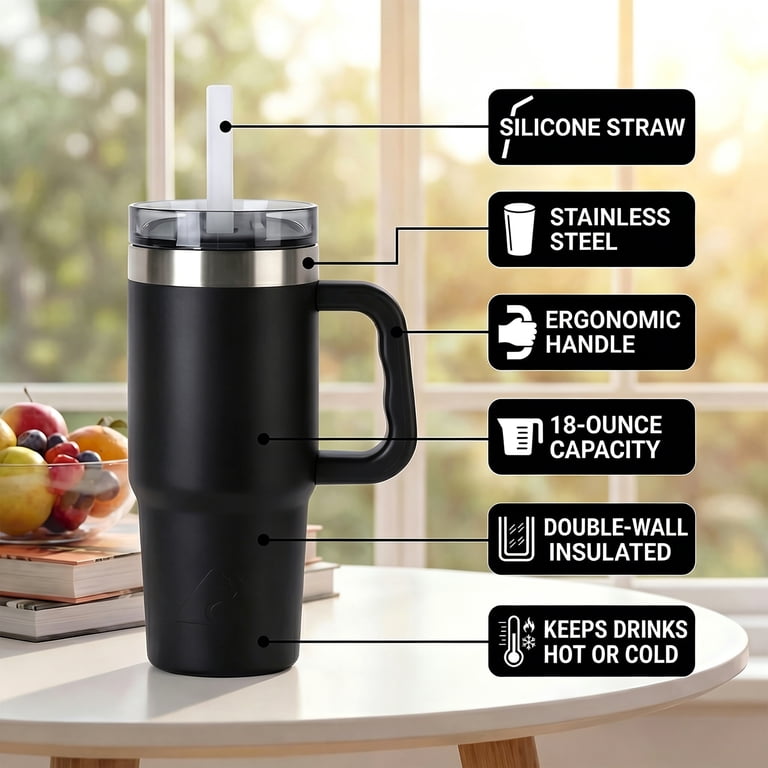 Ozark Trail 18 oz Insulated Stainless Steel Tumbler with Handle