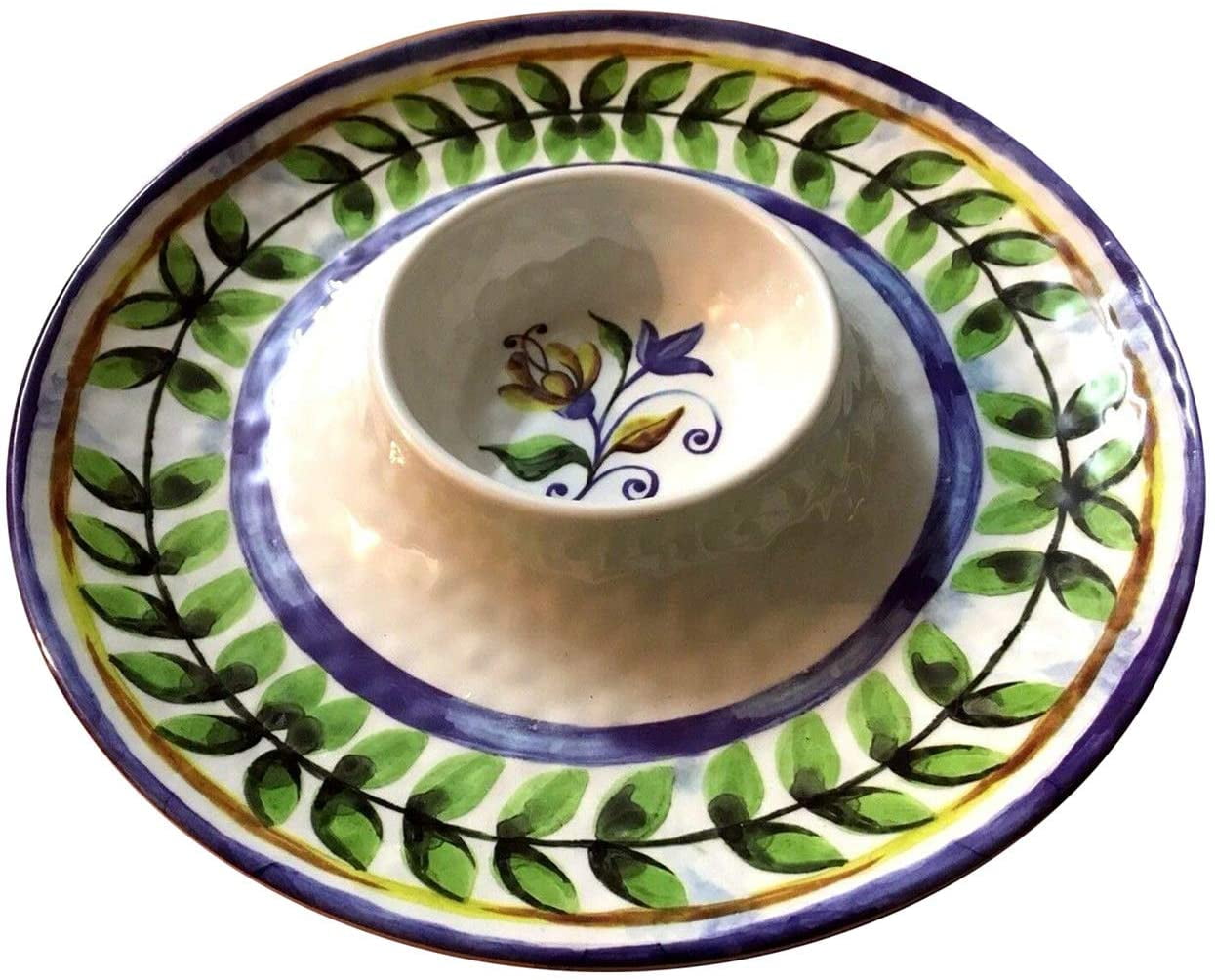 Chip n' Dip Chip and Salsa Set appetizer serving dish handmade pottery