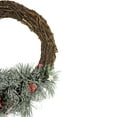 thumbnail image 3 of Northlight Ornaments, Pine Needles and Stars Frosted Small Artificial Christmas Half Wreath - 13.75", 3 of 5
