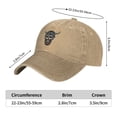 thumbnail image 6 of XMXT Cotton Baseball Cap, Motorcycle Bullhorn Skull Mens Baseball Hats, Natural, 6 of 9