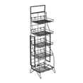thumbnail image 1 of Mobile Merchandisers Matte Black 5-Shelf Ornate Fold-Up Wire Floor Display, 16 x 53 x 14 inch, 1 of 1