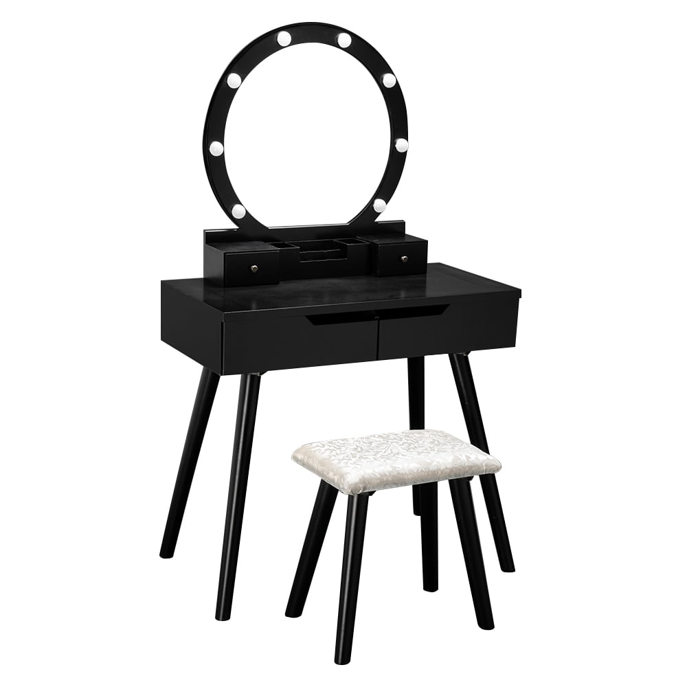 Tribesigns Tribesigns Vintage Vanity Table With Lighted Mirror, Vintage
