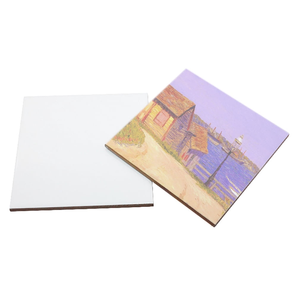 20pcs 4" x 4" Sublimation Blank White Square Ceramic Tile Dye Heat Transfer Thermal Craft Custom