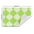 thumbnail image 3 of YFYANG Washable Heat-Resistant Placemats, 70% PVC/30% Polyester, Green Leaf Lattice Pattern Kitchen Table Mat, 12" x 18" 4 Piece, 3 of 6