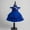 Blue, variant on Geire Girls Birthday Party Dress Flying Sleeve Crewneck Sequin Princess Dress Tiered Mesh Pomp Dress