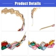 thumbnail image 5 of Vocoste Metal Colorful Glass Faux Crystal Hairband Rhinestone Headband Women Hairband 5.51"x1.38", 5 of 7