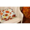 thumbnail image 4 of Serafina Home Harvest Fall Throw Blanket: Colorful Orange and Red Pumpkins on Autumn Taupe Gray Background, 4 of 8