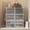 gray, variant on Modular DIY Plastic Shoe Storage Cabinet with Doors, 6-Cube Portable Shoe Organiser, Space-Saving for Hallway, Bedroom & Living Room-pink