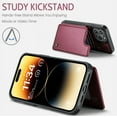 thumbnail image 3 of Phone Case for Iphone 14 15 plus pro max Leather wallet multifunctional stand phone case, 3 of 4