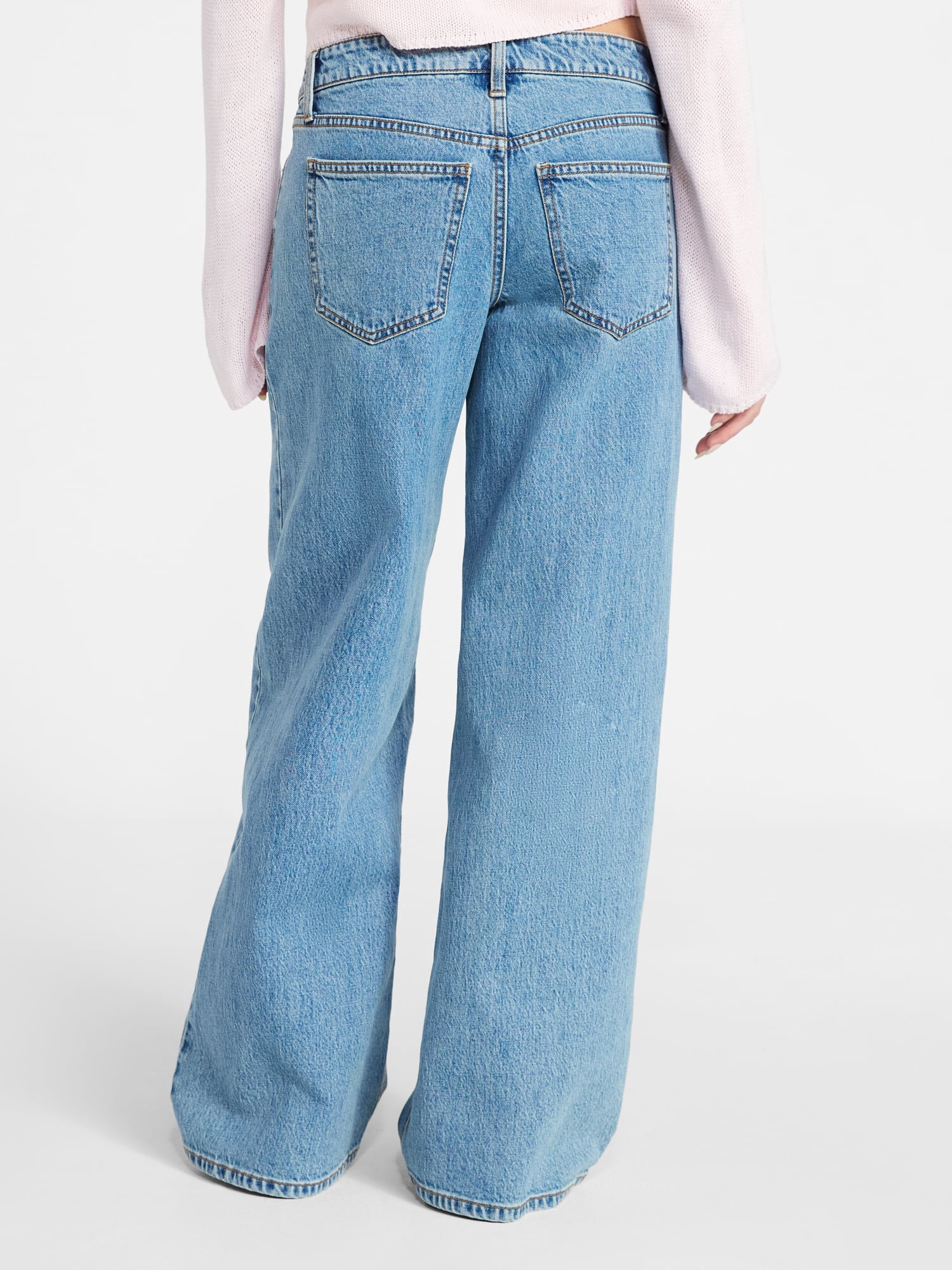 No Boundaries Mid Rise Baggy Jeans, 29", 31", 33" Inseams, Women'sand Women's Plus Sizes 00-24W