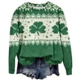 thumbnail image 5 of Womens St. Patrick'S Day Fall Tops Green Sequin Pattern Long Sleeve Winter Clothing for Women,Green-2,2XL, 5 of 5