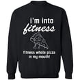 thumbnail image 2 of OXI Crewneck Sweatshirt - Whole Pizza In My Mouth, Basic Casual Sweatshirts for Men's and Women Fleece Sweatshirt Long Sleeve - Black 3X-Large, 2 of 2