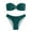 Dark Green, variant on Solid Color Strapless Sexy Two Piece Bikini Swimsuit for Women Comfortable, Durable, Summer Must Have