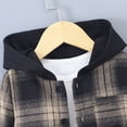 thumbnail image 5 of Kaprioy Boys Clothes Pants Sets Plaid Long Sleeve Hooded Button Shirt Jacket and Jogger Pants for Kids Fall Winter Outfits 3T to 7T Boys Clothes, 5 of 6