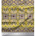 thumbnail image 1 of Soimoi Rayon Fabric Geometric & Paisley Decorative Decor Fabric Printed Yard 42 Inch Wide, 1 of 2