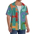 thumbnail image 2 of Naloa Ho Ho Ho Men's Loose Fit Cuban Collar Short-Sleeve Shirt, Hawaiian Shirts, Mens Shirts Casual for Everyday Wear Outings-XX-Large, 2 of 5