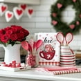 thumbnail image 3 of Red Buffalo Plaid Love Cup Valentines Day Kitchen Towels Set of 2,Heart Dish Hand Towels Holiday Anniversary Weing Seasonal Decorations, 3 of 6
