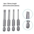 thumbnail image 3 of Embouts de Tournevis 4 Pcs 50Mm Acier Allié Sl3.0 Sl4.0 Sl5.0 Sl6.0 pour Perceuse Électrique Tournevis Haute Qualité, 3 of 5