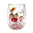 thumbnail image 2 of KGJQ Glitter Christmas Wine Glass, 300ml Double Layer Tumbler for Wine Juice, Sparkling Holiday Drinkware, Festive Party Home Gift, 2 of 8
