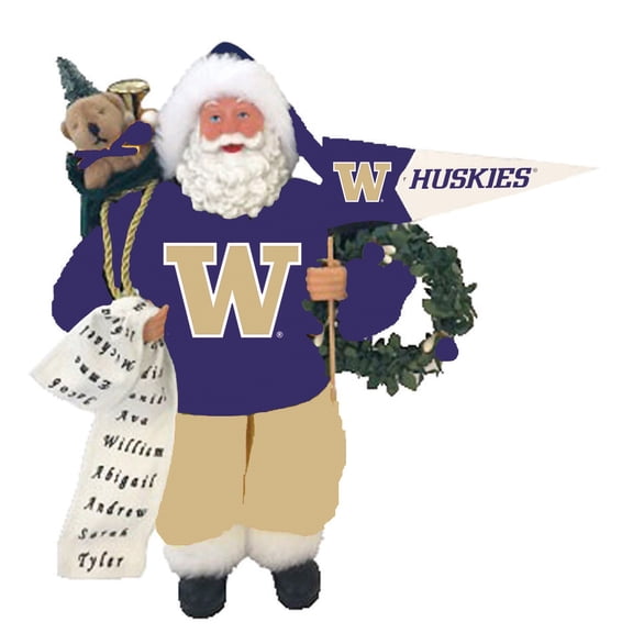 Washington Huskies 12" Santa Figure