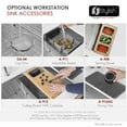 thumbnail image 3 of Stylish Undermount 36" Stainless Steel Double Bowl 60/40 Workstation Kitchen Sink with 7 accs S-636W, 3 of 13