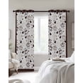 thumbnail image 2 of Farmhouse Coffee Cup Blackout Curtains for Bedroom 45 Inch Length 2 Panels Set, Vintage Coffee Beans Love Heart Thermal Insulated Energy Saving Window Treatment Curtains Blackout Drapes 52"x45", 2 of 8