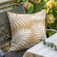 thumbnail image 6 of Throw Pillow Covers, Brown Palm Leaf Decorative Throw Pillow Covers 20x20 Inch, Summer Coastal Botanical Tropical Square Linen Pillow Cases for Couch/Living Room/Sofa, 6 of 9