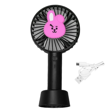 

SSBSM K-POP BTS Portable Hand-held USB Rechargeable 3-Speed Mode Desktop Cooling Fan
