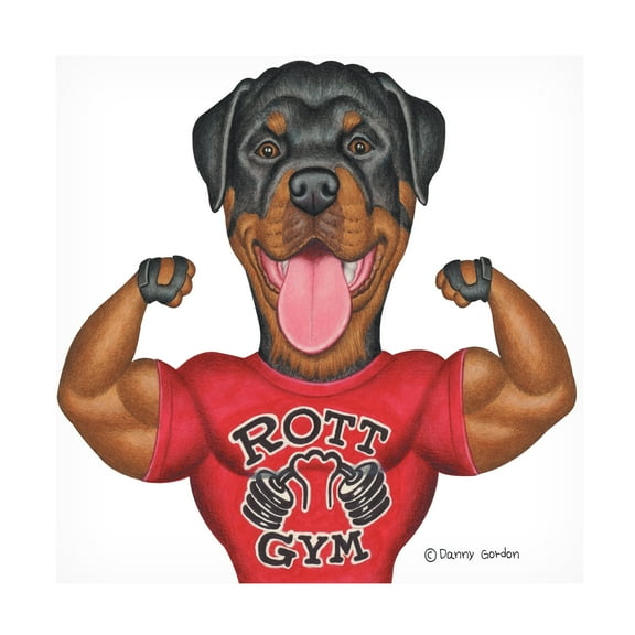Danny Gordon Art 'Rottweiler Rott Gym' Canvas Art