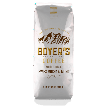 Boyer's Coffee Swiss Mocha Almond Flavored Coffee, Whole Bean, (Best Flavored Coffee Beans)