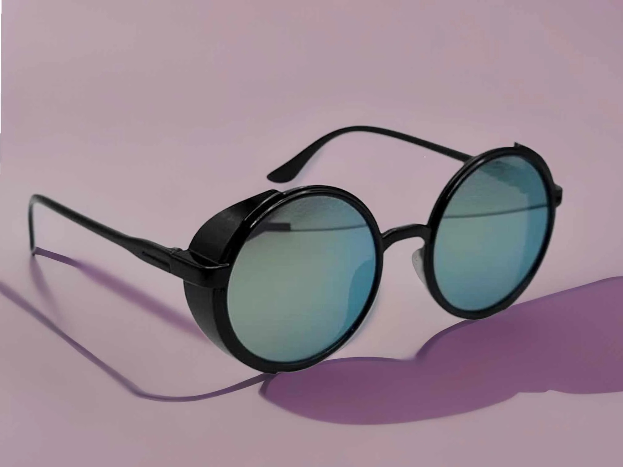 小物 GDC Round Sunglasses Amazon.com: FEISEDY Steam Punk Sunglasses for Men Women Side