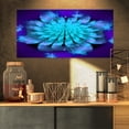 thumbnail image 1 of Fractal Blue Spread out Flower - Large Floral Art Canvas Print, 1 of 3