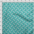 thumbnail image 4 of oneOone Silk Tabby Turquoise Green Fabric Ikat Dress Material Fabric Print Fabric By The Yard 42 Inch Wide, 4 of 6