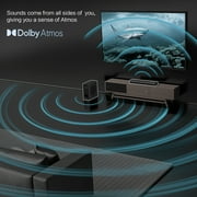 TOPVISION 2.1Ch Dolby Atmos Soundbar with Subwoofer, 150W Sound Bar for TV with Bluetooth 5.3, Home Theater Surround System for TV/Projector/PC, HDMI eARC, Optical, AUX & USB