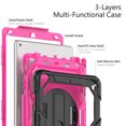thumbnail image 6 of Case for iPad Air 3rd Generation 2019/iPad Pro 10.5 Inch 2017 with Screen Protector, 360 Degree Rotating Kickstand Hand Strap Heavy Duty Shockproof Cover with Shoulder Strap, Rose PC, 6 of 7