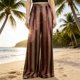 thumbnail image 2 of Traje Elástico Impreso de las Mujeres sin Mangas Desgaste de Vacaciones Ligero Tela de Satén Suave, 2 of 5