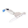 thumbnail image 2 of Mistaha 2 Ports USB 2.0 Motherboard Rear Panel Expansion Bracket to 9 Pin Header Cable, 2 of 7