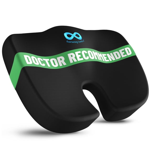 Everlasting Comfort Memory Foam Seat Cushion – Ergonomic U-Shaped Chair Pad for Tailbone Pain Relief