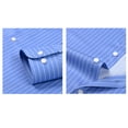 thumbnail image 6 of Dresfit Button Down Shirts Mens Striped Dress Shirt Spring Slim Fit Solid Long Sleeve Shirt 2026 Muscle Fit Stretch Business Work Tops Blue 2XL, 6 of 7
