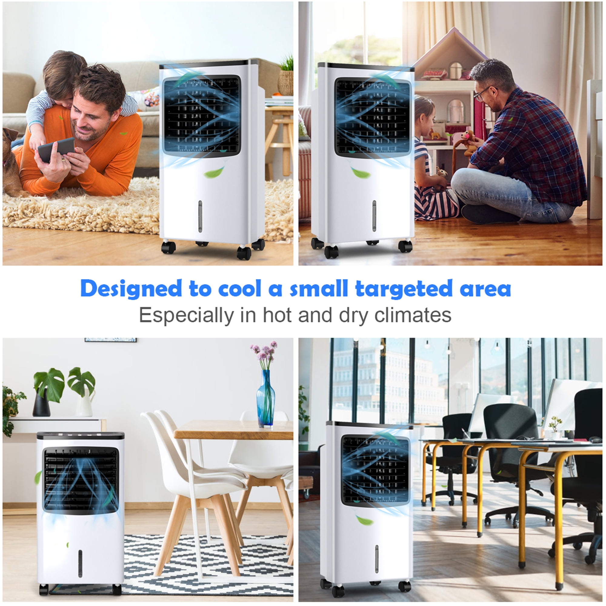 Gymax Home Office Evaporative Air Conditioner, White