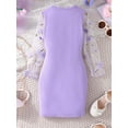 thumbnail image 3 of EYIIYE Robe Midi Décontractée pour Filles Enfants 4-7 Ans Tout-Petit Bébé en Maille Fleur Robe à Manches Longues Col Ras du Cou Robe Patchwork Robe Ample Robe Princesse Robe de Printemps Automne, 3 of 8