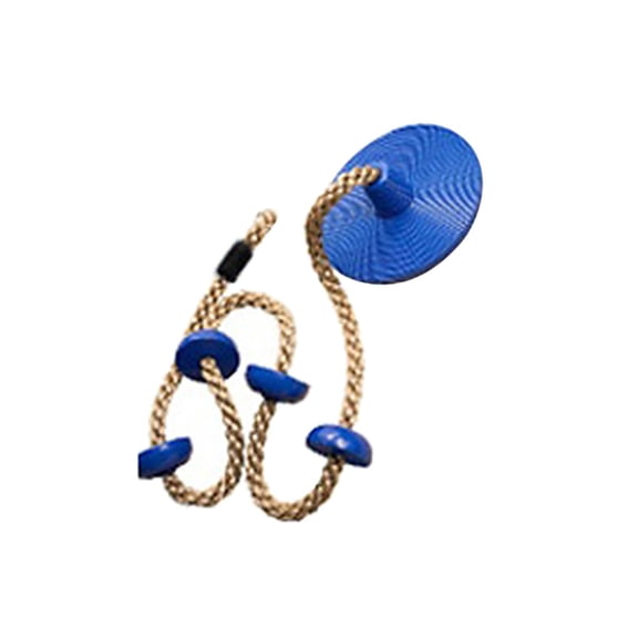 Climbing Rope with Discs – 74.8in Length 100kg Capacity PE Plastic Swings for Balance and Strength Training(Blue)