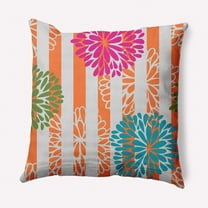 E by Design Flower Bursts Indoor/Outdoor Throw Pillow