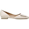 thumbnail image 2 of Franco Sarto Women's Tracy Square Toe Ballet Flat Cream Beige Leather 8W, 2 of 5